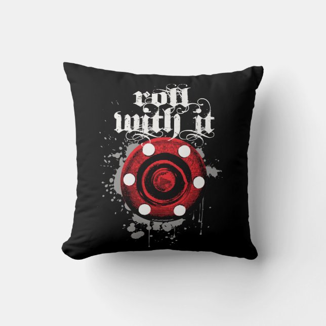 Roll With It (Roller Hockey) Cushion (Front)