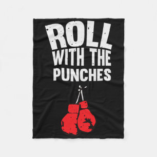 Roll With The Punches Boxing Gloves Fleece Blanket