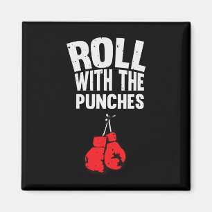 Roll With The Punches Boxing Gloves Magnet
