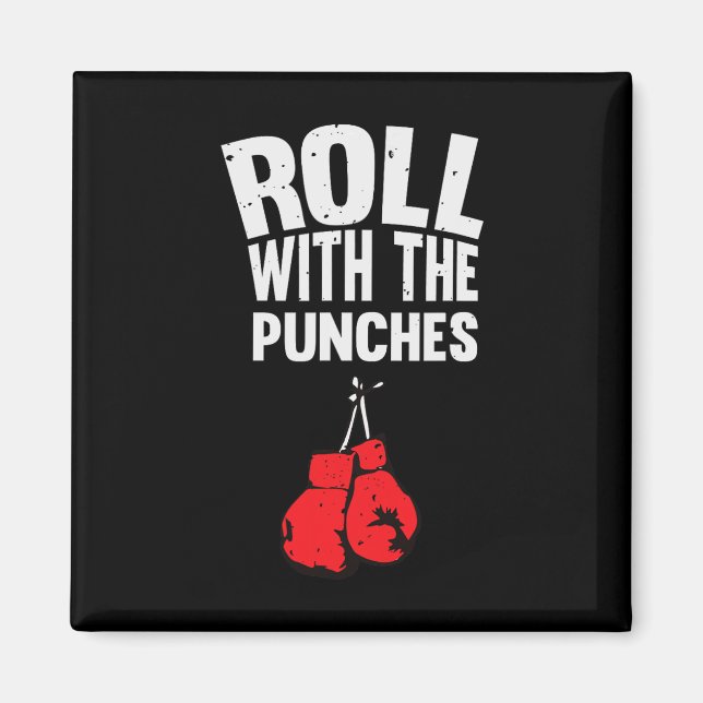 Roll With The Punches Boxing Gloves  Magnet (Front)