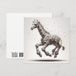 Rolled Magazine Paper Giraffe Greeting Card