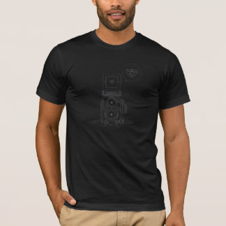 Rolleiflex Camera Outline Cool Elegant Look Tshirt