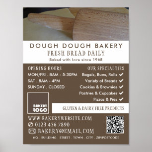 Roller and Pastry, Bakers, Bakery Store Advert Poster