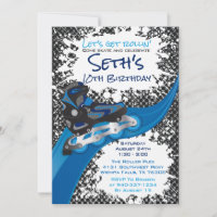 Roller Blade Grunge Blue Birthday Party