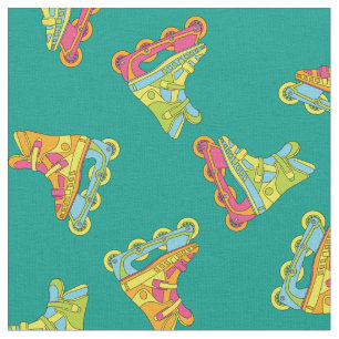 Roller Blades 90's Cute Skates Fabric