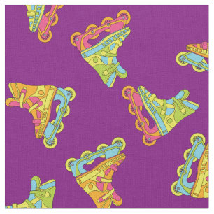 Roller Blades 90's Cute Skates Fabric