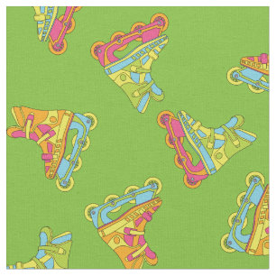 Roller Blades 90's Cute Skates Fabric