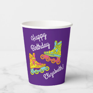Roller Blades Skates Birthday Party Paper Cups