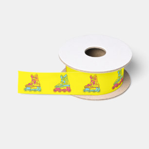 Roller Blades Skates Birthday Party Satin Ribbon