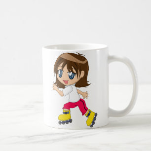 Roller-blading Girl Mug
