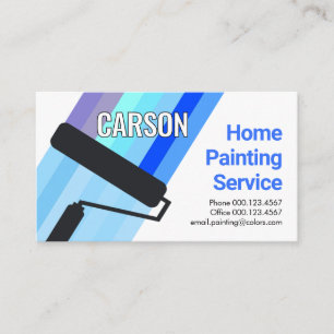 Roller Brush Painting Paint Layers Business Card