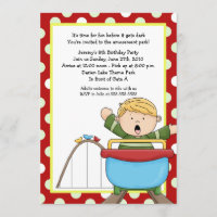 Roller Coaster Amusement Park 5x7 Birthday