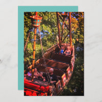 Roller Coaster Amusement Park Birthday Invitation