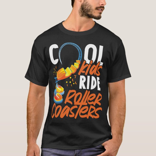 Roller Coaster Amusement Park Cool Kids Ride T-Shirt (Front)