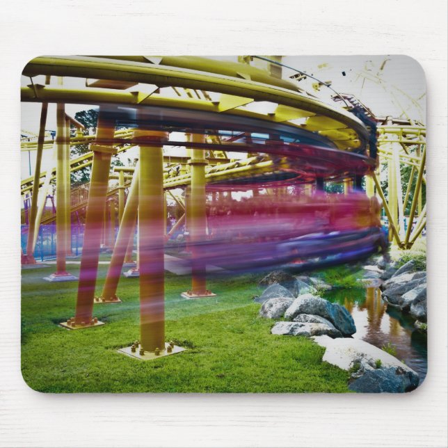 roller coaster amusement park mouse pad (Front)