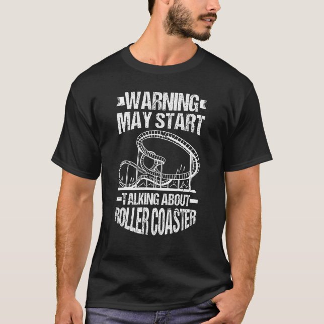 Roller Coaster Amusement Park Roller Coaster T-Shirt (Front)
