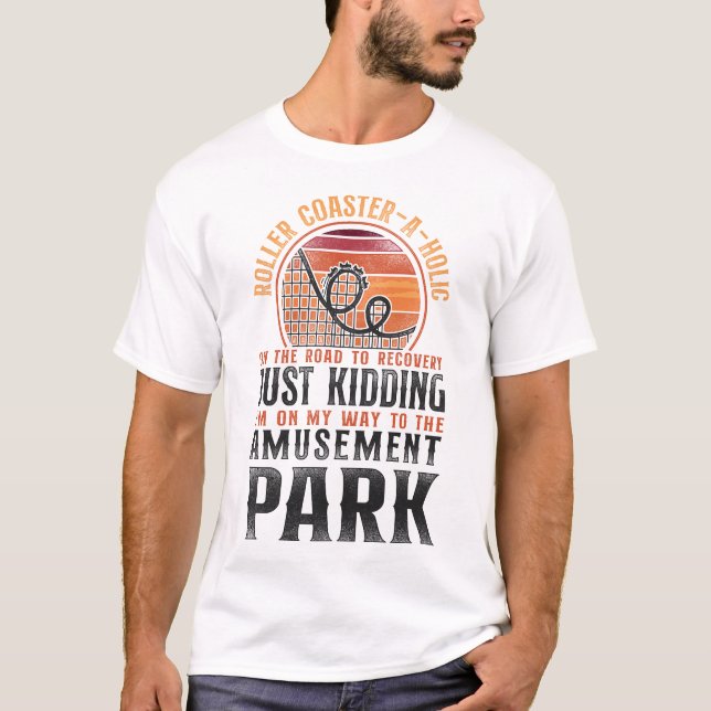 Roller Coaster Amusement Park Roller T-Shirt (Front)