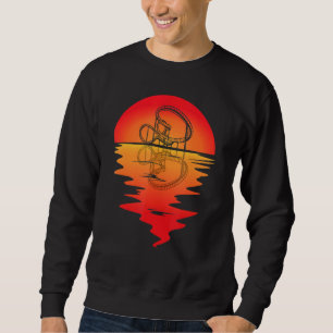 Roller Coaster Amusement Park Vintage Retro Sunse Sweatshirt