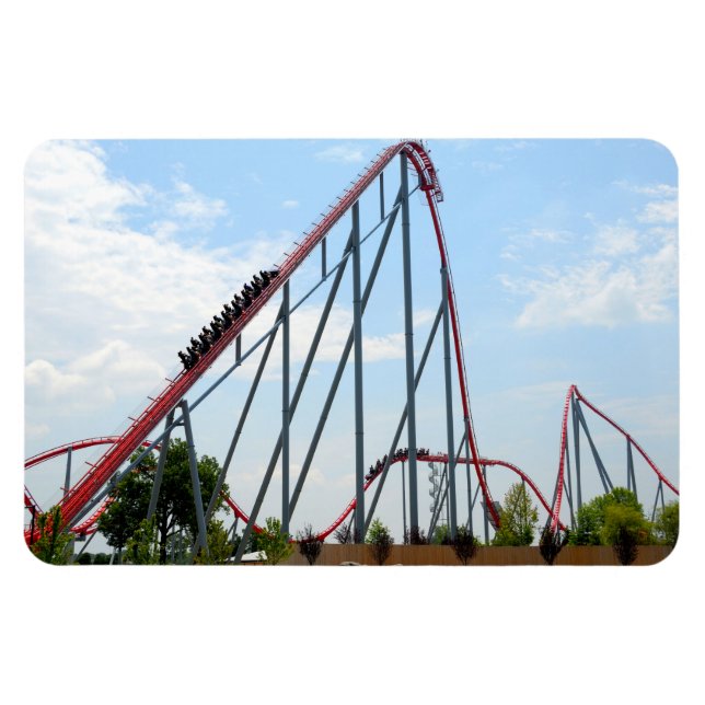 Roller Coaster Background Magnet (Horizontal)