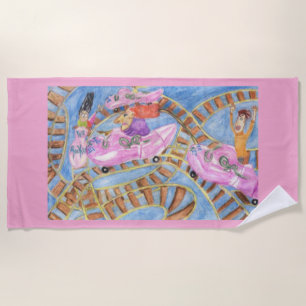 Roller coaster 🎢 beach towel