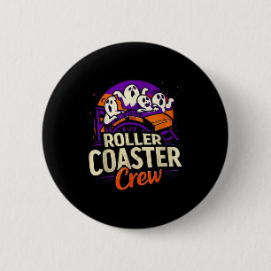 Roller Coaster Boo Crew Funny Halloween Ghost Amus 6 Cm Round Badge