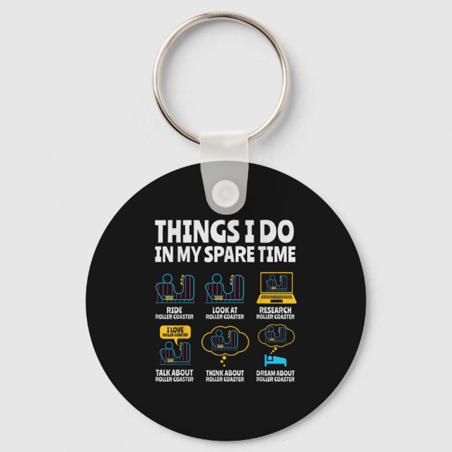 Roller Coaster Crew Amusement Park Fans Coasters F Key Ring (Front)