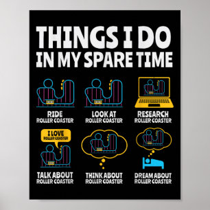 Roller Coaster Crew Amusement Park Fans Coasters F Poster