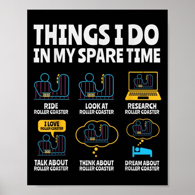 Roller Coaster Crew Amusement Park Fans Coasters F Poster (Front)