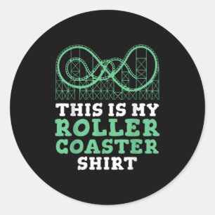 Roller Coaster Crew Amusement Park Fans Coasters L Classic Round Sticker