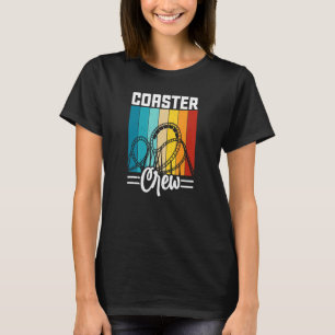 Roller Coaster Crew Retro Style Theme Park Amuseme T-Shirt