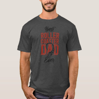 Roller Coaster Dad Father Vintage Best Roller T-Shirt