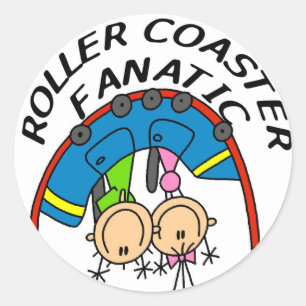 Roller Coaster Fanatic Tshirts and Gifts Classic Round Sticker