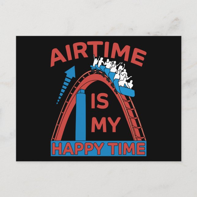 Roller Coaster Funny Amusement Park Gift Postcard (Front)