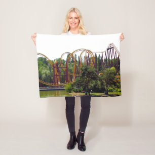 Roller Coaster in France Fleece Blanket