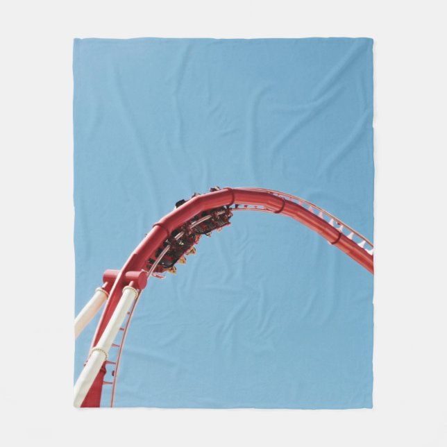 Roller coaster in the morning fleece blanket (Front)