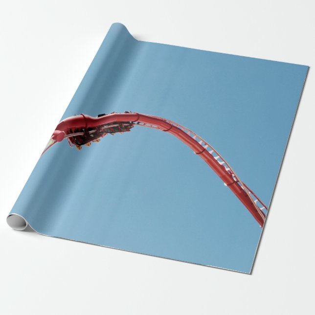 Roller coaster in the morning wrapping paper (Unrolled)