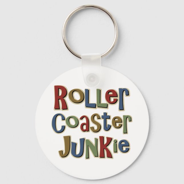 Roller Coaster Junkie Key Ring (Front)