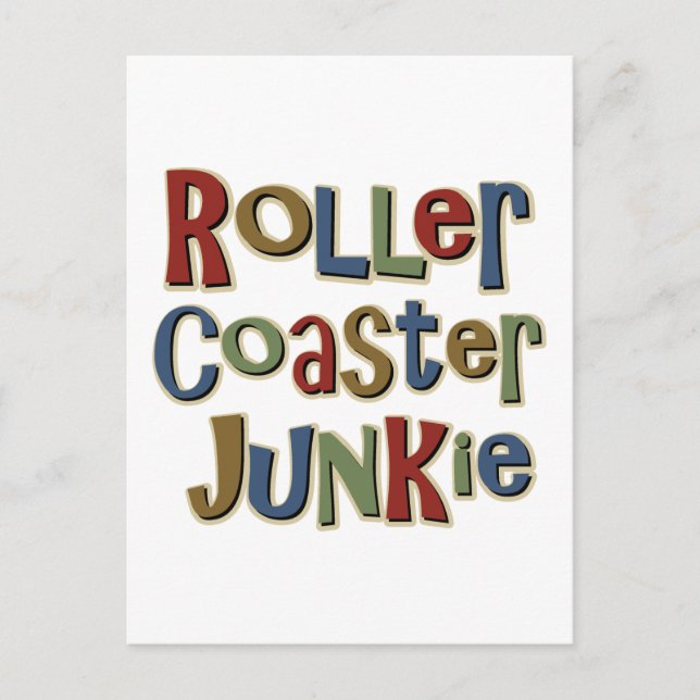 Roller Coaster Junkie Postcard (Front)