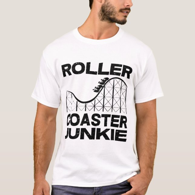 ROLLER COASTER JUNKIE T-Shirt (Front)