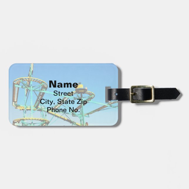 Roller Coaster Luggage Tag (Front Horizontal)