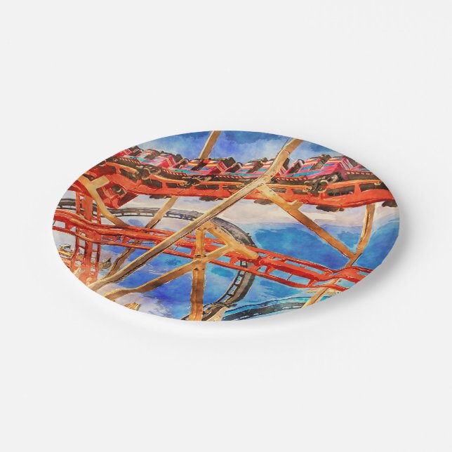 Roller coaster Paper Plate (Angled)
