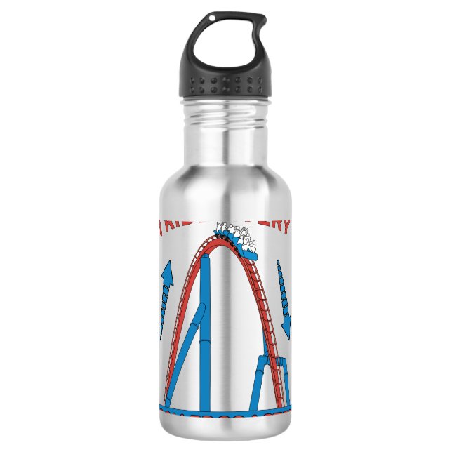 Roller Coaster Park Amusement Park Gift 710 Ml Water Bottle (Front)