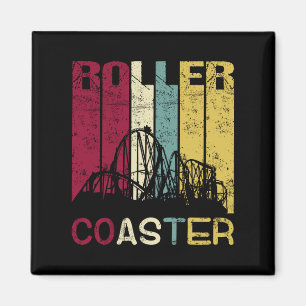 Roller Coaster Retro Vintage Silhouette gift Magnet