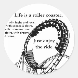 Roller Coaster Ride Classic Round Sticker