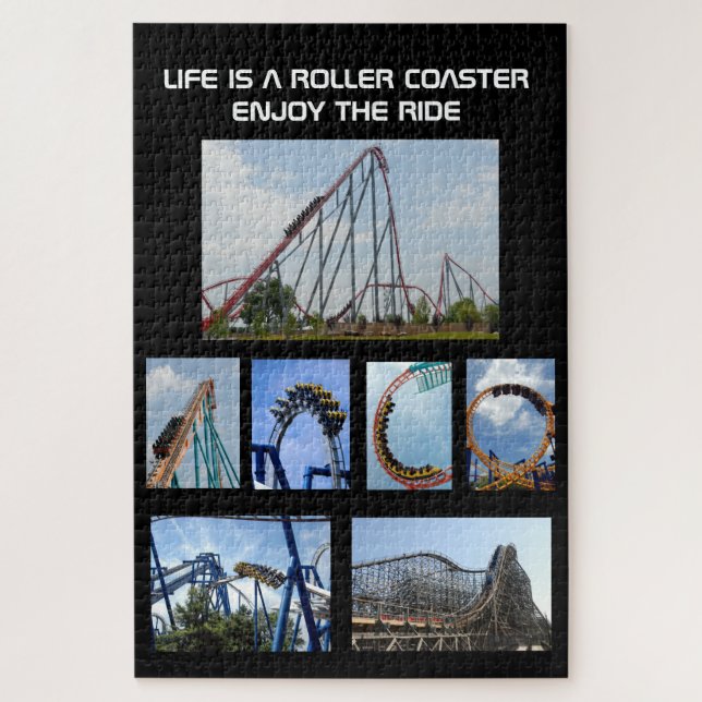 Roller Coaster Ride Poster Jigsaw Puzzle (Vertical)