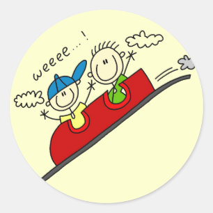 Roller Coaster Ride Tshirts and Gifts Classic Round Sticker
