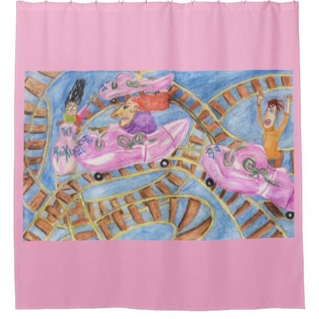 Roller Coaster 🎢  Shower Curtain (Front)