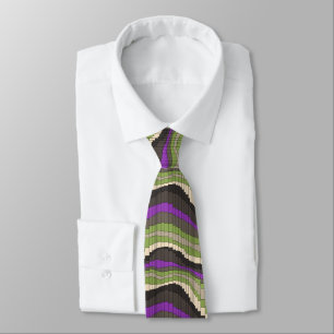 Roller Coaster Striped Two-sided Tie
