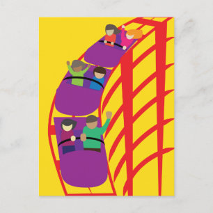 Roller Coaster Upclose Postcard