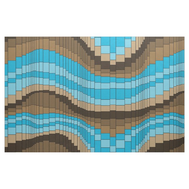 Roller Coaster Vintage Psychedelic Striped Fabric (Fat Quarter)